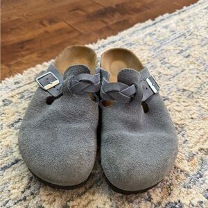 Birkenstock x Staud Boston Clogs Suede Blue EU 38 / US 7–7.5 Limited Edition